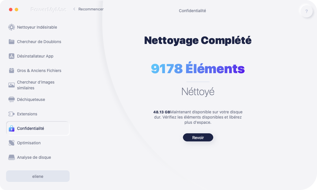 Le nettoyage du navigateur est terminé