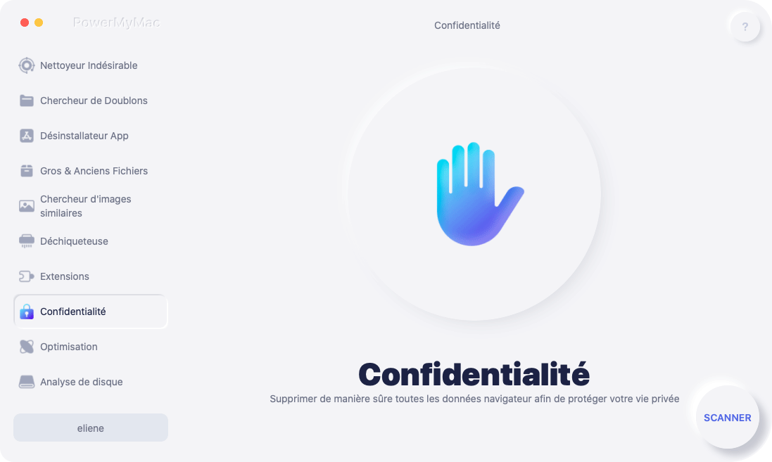 Choisissez le module de confidentialité