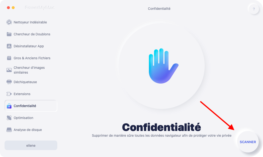 Choisissez l'option de confidentialité et commencez à analyser votre Chrome