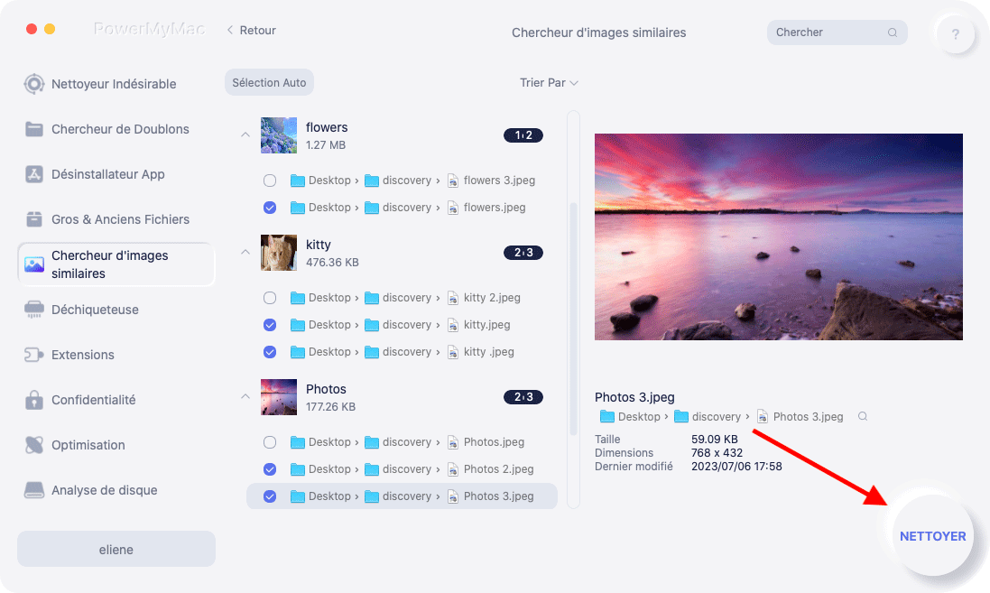Supprimer des images similaires sur votre Mac
