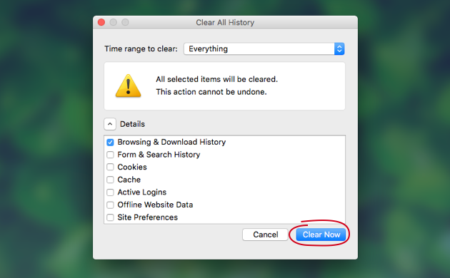 Comment effacer les cookies sur Mac Firefox