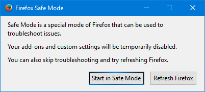 Utiliser Firefox en mode sans échec