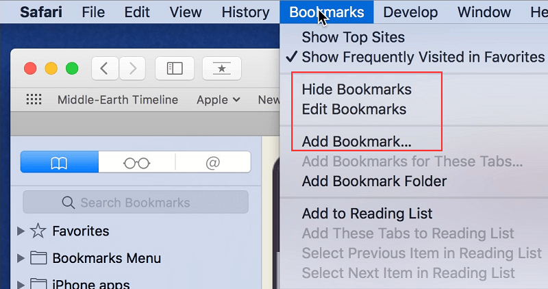 Comment gérer les signets sur Mac