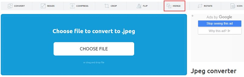 OnlineConvertFree Merge JPG Image en ligne