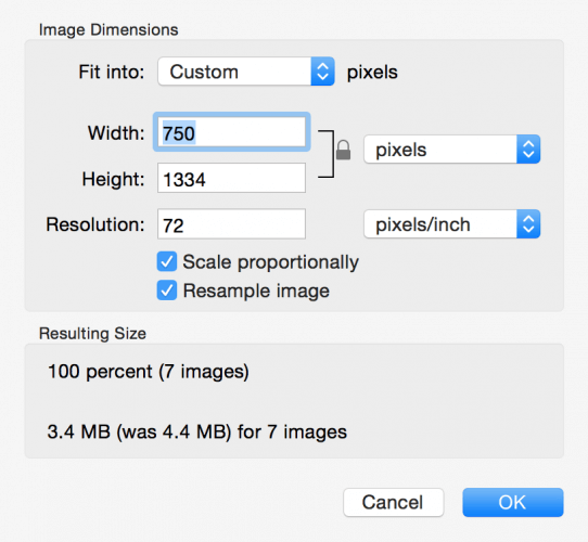 Redimensionner plusieurs images Mac