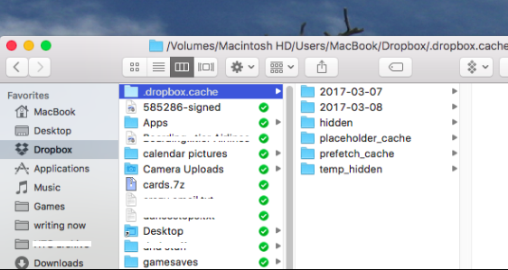 Vider le cache Dropbox sur Mac