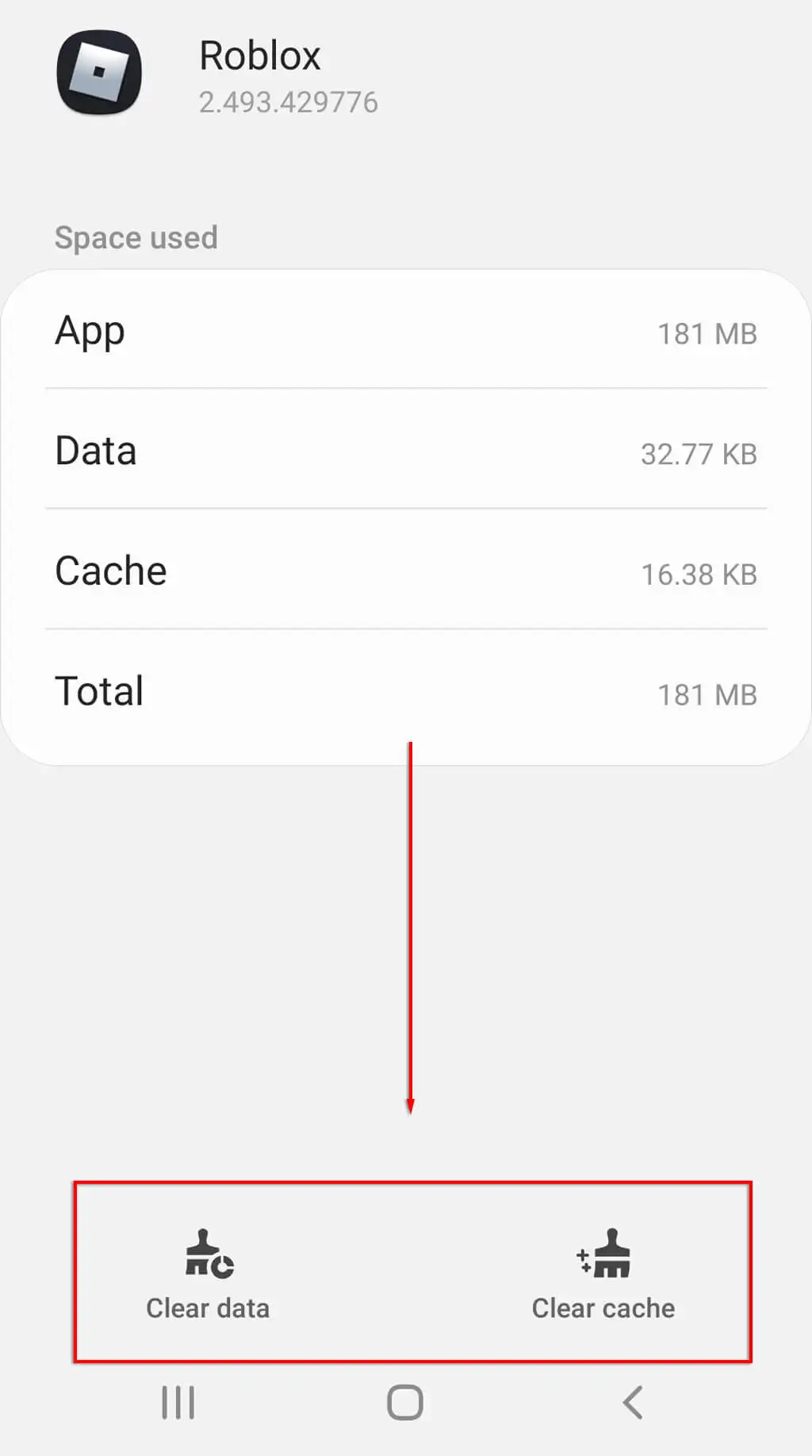 Supprimer manuellement le cache Roblox sur Android