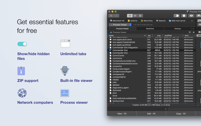Commander One sur Mac