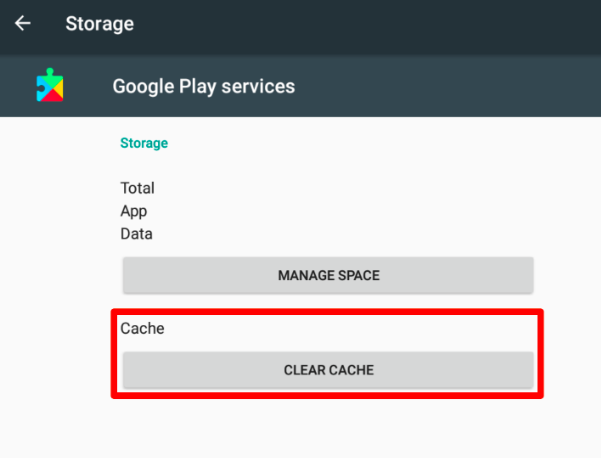 Effacer le cache des services Google Play