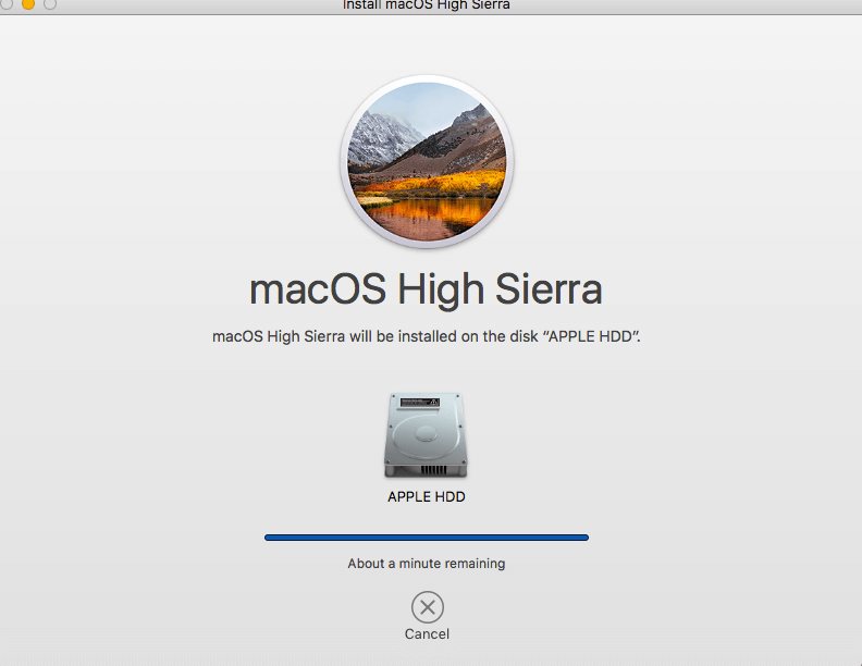 Installez MacOS High Sierra