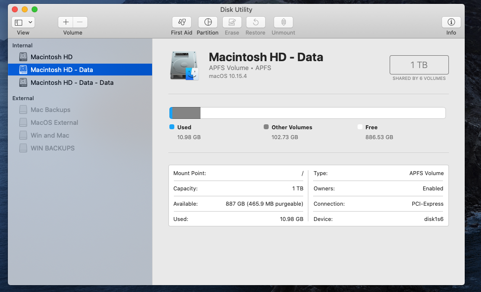 Sélectionnez Macintosh HD pour effacer le cache WOW sur votre Mac