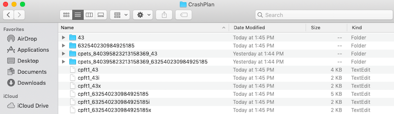 Effacer le cache CrashPlan sur Mac