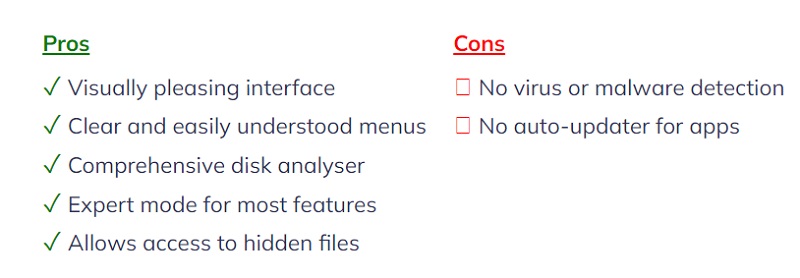 Avantages et inconvénients de MacCleaner Pro