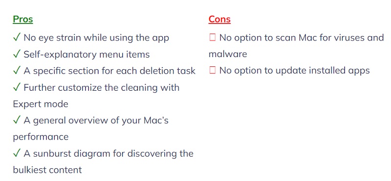 Avantages et inconvénients de MacCleaner Pro