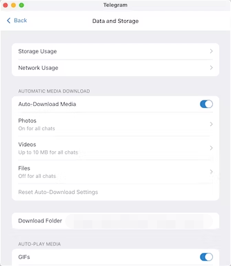 Effacer le cache des télégrammes pour optimiser l'utilisation du stockage