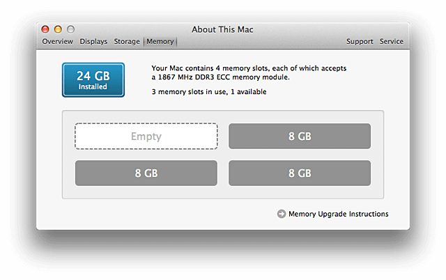 Mettre à niveau la RAM sur Mac