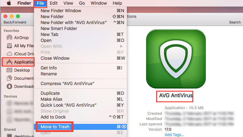 Supprimer AVG App du Mac