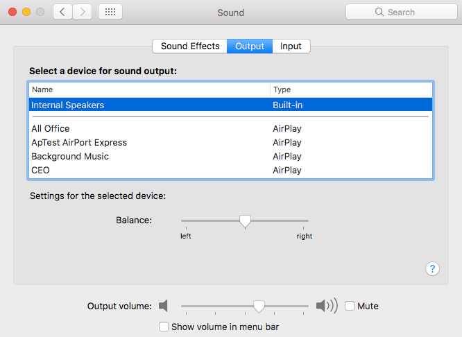 vérifier les paramètres sonores mac