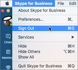 Effacer Skype Entreprise Mac