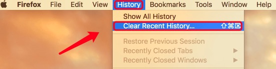 Effacer l'historique récent dans Firefox sur Mac