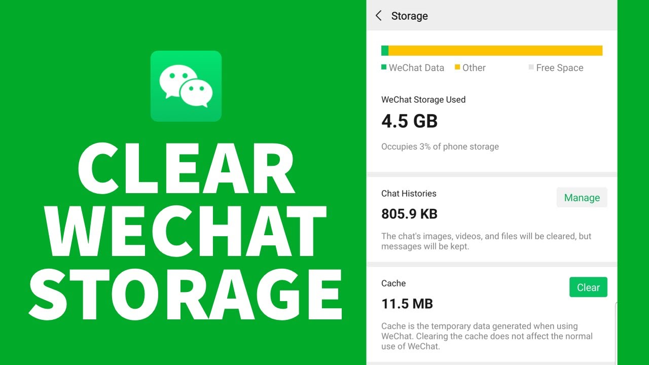 Effacer mon cache WeChat sur mon téléphone