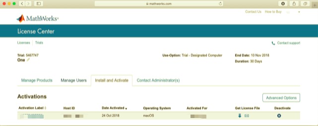 Désactiver la licence Matlab