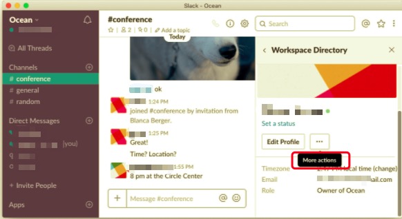 Désactiver le compte Slack sur Mac