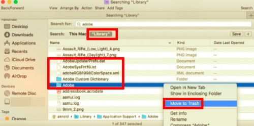 Suppression manuelle des composants d'Adobe Acrobat Reader DC