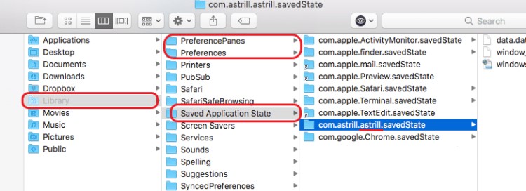 Supprimer complètement les fichiers et caches Astrill