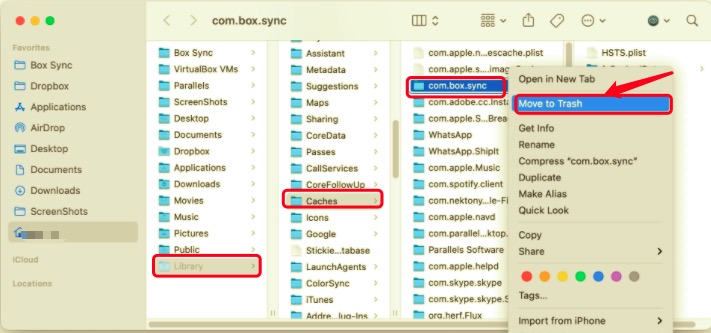 Désinstaller manuellement Box Sync sur Mac avec tous les fichiers associés