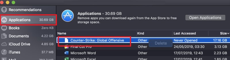 Désinstaller manuellement Counter-Strike sur Mac