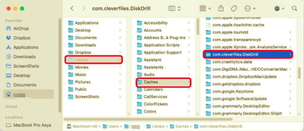 Désinstaller Disk Drill sur Mac avec les fichiers de service