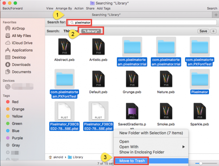 Supprimer les restes pour désinstaller complètement Pixelmator