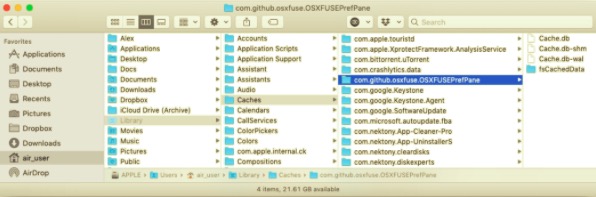 Désinstaller macFUSE manuellement
