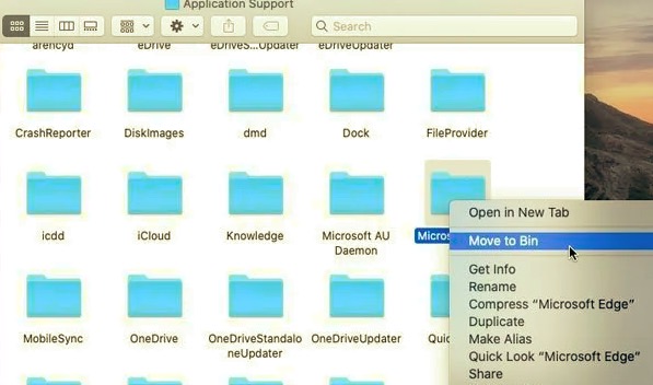 Désinstaller Microsoft Edge et supprimer les fichiers associés Mac