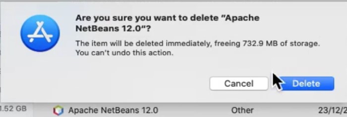 Désinstaller NetBeans sur Mac à partir du Launchpad