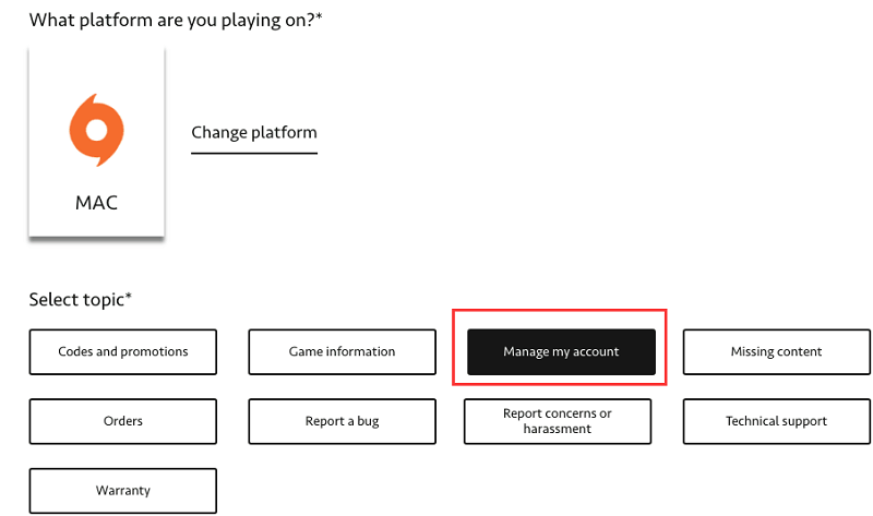 Supprimer le compte Origin sur Mac