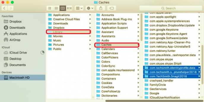 Désinstaller manuellement Snagit sur Mac