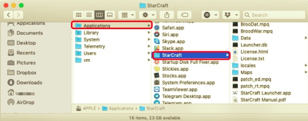 Supprimer manuellement StarCraft de Mac avec des fichiers résiduels