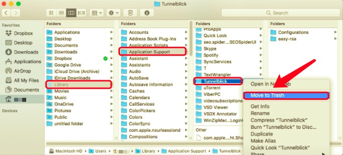 Désinstaller Tunnelblick sur Mac avec tous les fichiers de support