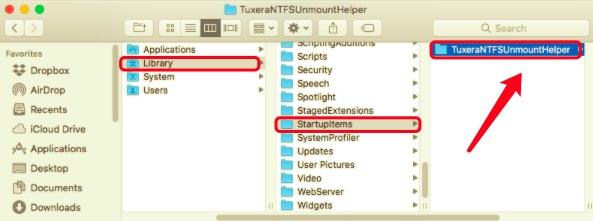 Désinstaller manuellement Tuxera NTFS de Mac avec les fichiers associés