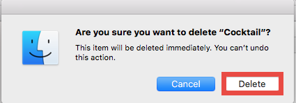 Supprimer pour désinstaller Cocktail sur Mac