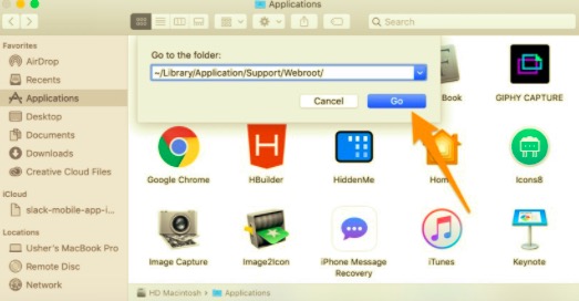 Supprimer manuellement les résidus Webroot sur Mac