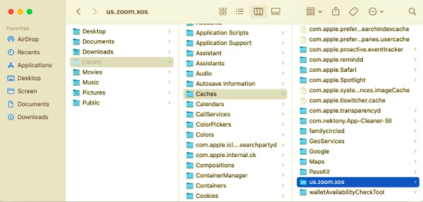 Supprimer manuellement les restes de zoom sur Mac