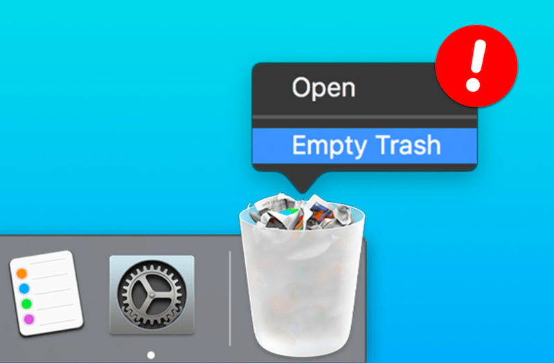 Videz la corbeille pour désinstaller complètement iExplorer