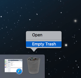 Vider la corbeille pour désinstaller complètement Keynote