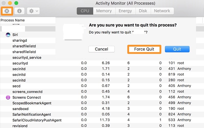 Quitter QQ sur Mac