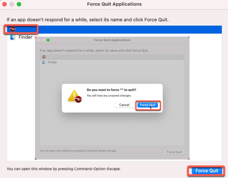 Forcer à quitter et désinstaller Integrity sur Mac