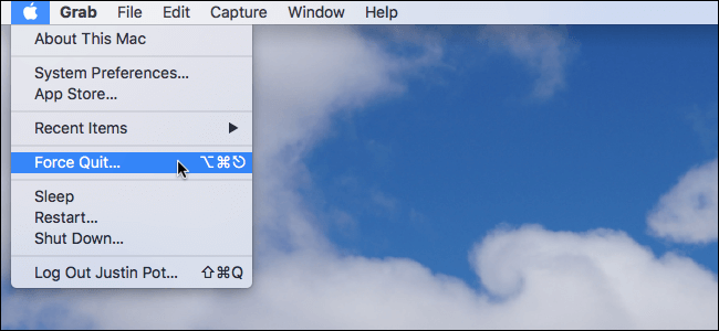 Forcer à quitter Mac