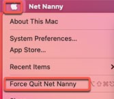 Forcer à quitter Net Nanny sur Mac